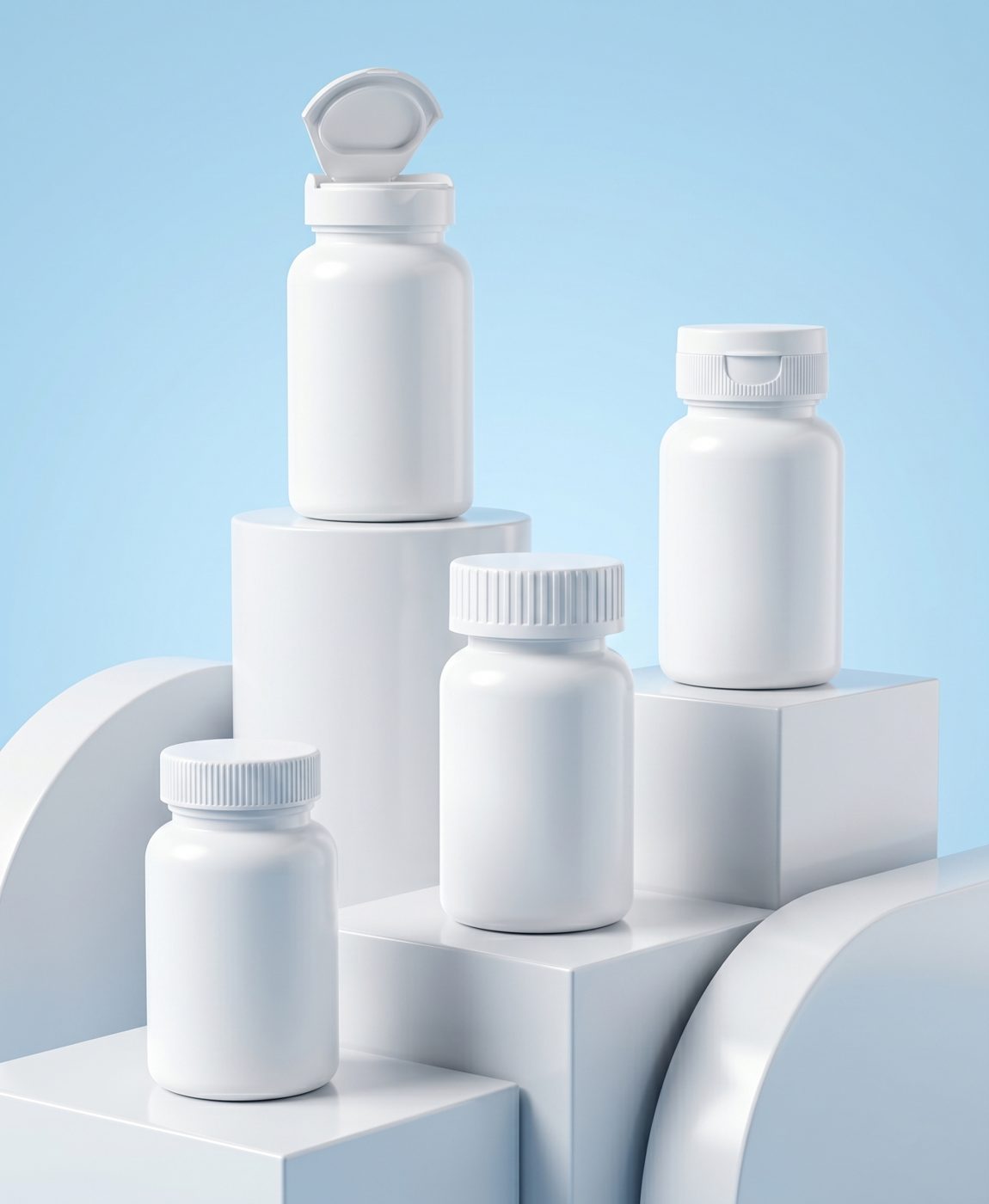 White HDPE bottle range